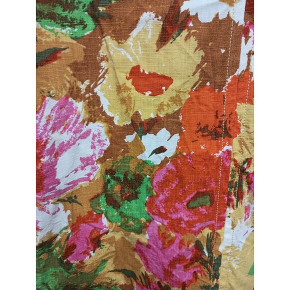 Talbots Womens Shift Dress Size 10 Multicolor Floral Cotton Sleeveless Preppy - Picture 3 of 10